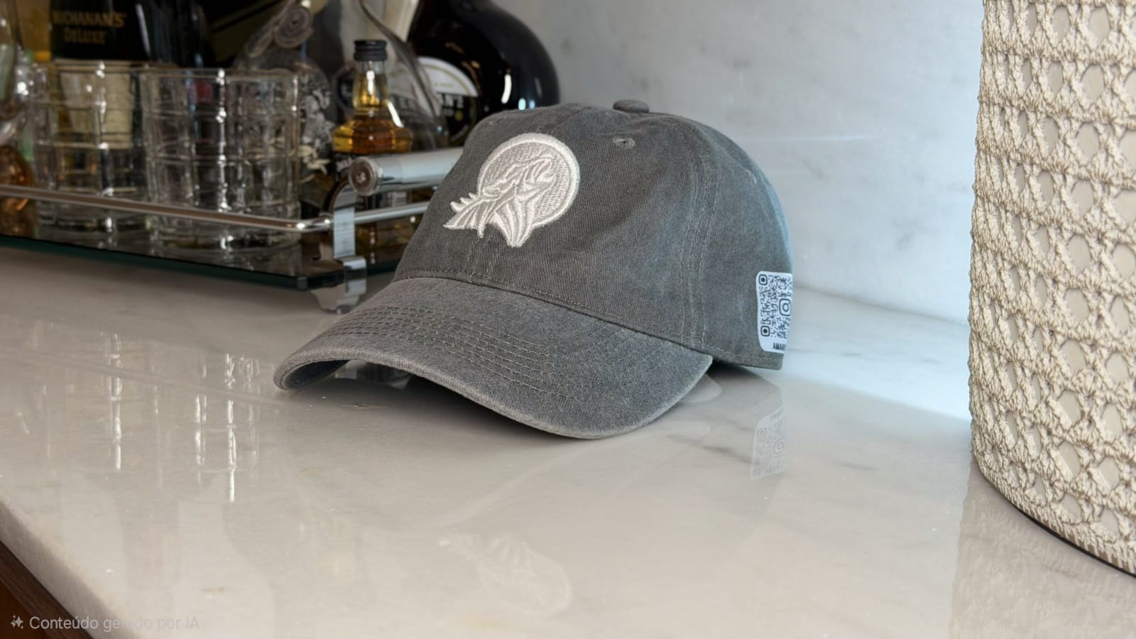 Boné AmarokGO Dad Hat Premium Cinza/Branco